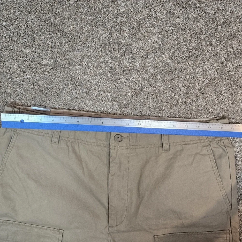 Dockers Relaxed Fit Canvas Hiking Shorts Mens Size 38 Flat Front Tan New